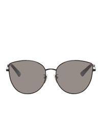 McQ Alexander McQueen Black Discord Cat Eye Sunglasses