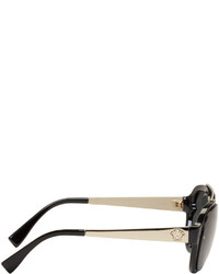 Versace Black Double Bridge Aviator Sunglasses