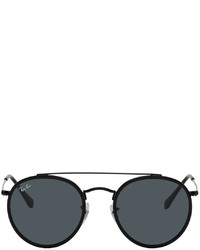 Ray-Ban Black Double Bridge Round Sunglasses