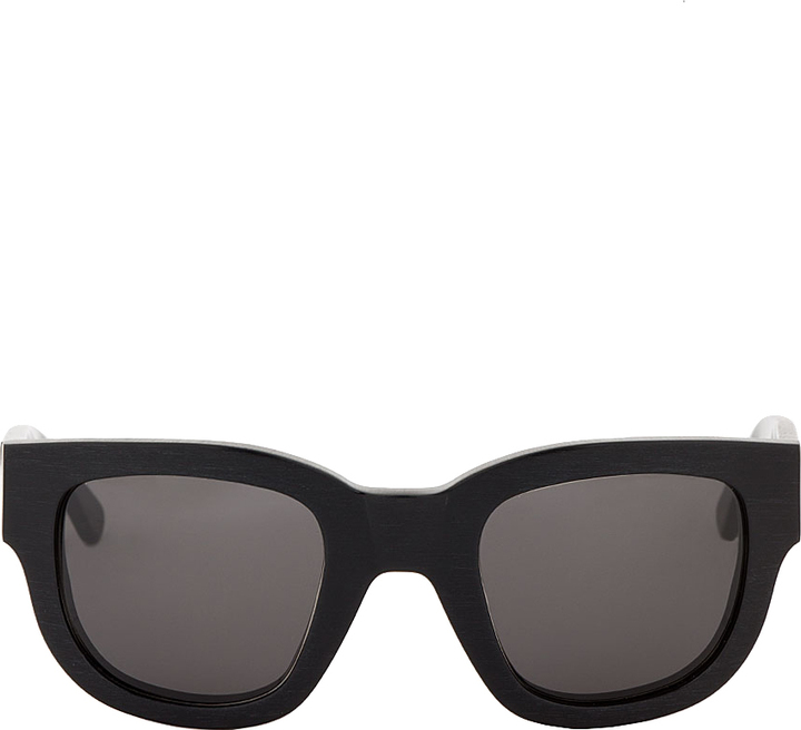 Acne Studios Etched Frame Sunglasses, $320 | | Lookastic