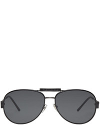 Versace Black Flat Aviator Sunglasses
