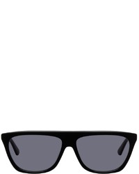 McQ Black Flat Top Square Sunglasses