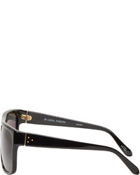 Linda Farrow Luxe Black Flat Top Sunglasses