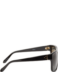 Linda Farrow Luxe Black Flat Top Sunglasses