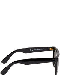 Super Black Flat Top Sunglasses