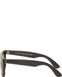 Super Black Flat Top Sunglasses
