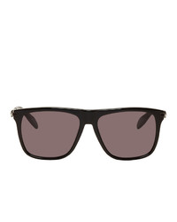 Alexander McQueen Black Flat Top Sunglasses