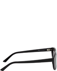 Balenciaga Black Flat Top Wrap Sunglasses
