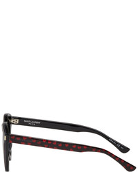 Saint Laurent Black Glitter Hearts Sl 102 Sunglasses
