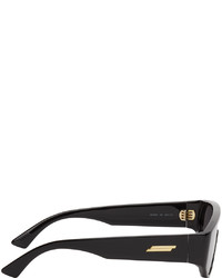 Bottega Veneta Black Gold Shield Sunglasses