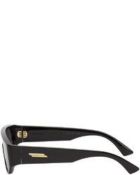 Bottega Veneta Black Gold Shield Sunglasses