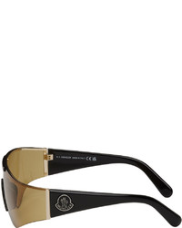 Moncler Black Gold Shield Sunglasses