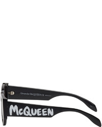 Alexander McQueen Black Graffiti Sunglasses