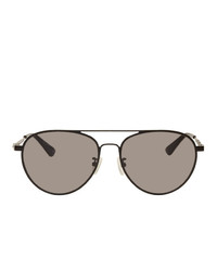 McQ Alexander McQueen Black Gravity Bar Sunglasses