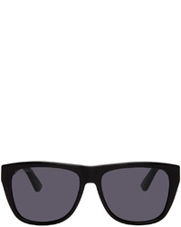 Gucci Black Green Rectangular Sunglasses