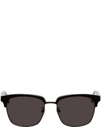 Gucci Black Half Rim Square Sunglasses