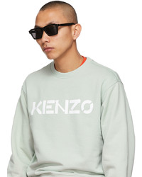 Kenzo Black K Logo Rectangular Sunglasses