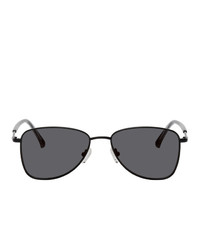 Dries Van Noten Black Linda Farrow Edition 197 Aviator Sunglasses