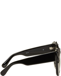 Erdem Black Linda Farrow Edition Cat Eye Flower Sunglasses