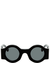Dries Van Noten Black Linda Farrow Edition Round Sunglasses