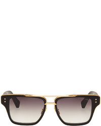 Dita Black Mach Three Aviator Sunglasses