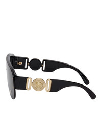 Versace Black Medusa Biggie Shield Sunglasses