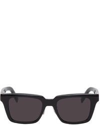 Kenzo Black Metal Logo Rectangular Sunglasses