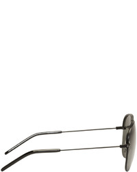 Saint Laurent Black Monogram M11 Aviator Sunglasses