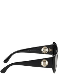 Burberry Black Monogram Square Sunglasses