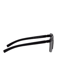 Maison Margiela Black Mykita Edition Mmcircle001 Shield Sunglasses