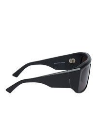 Balenciaga Black Oversized Flat Top Sunglasses