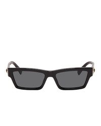 Versace Black Rectangular Medusa Sunglasses
