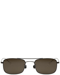 Ann Demeulemeester Black Rectangular Sunglasses