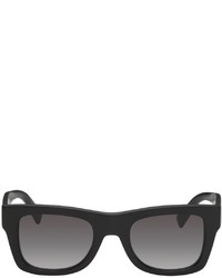 Valentino Garavani Black Red Vltn Rectangular Sunglasses