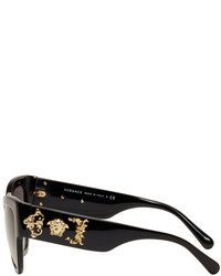 Versace Black Rock Icons Baroque Medusa Cat Eye Sunglasses