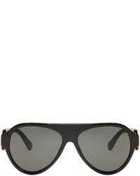 Versace Black Rock Icons Medusa Pilot Sunglasses