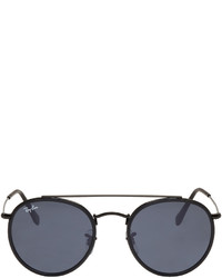 Ray-Ban Black Round Double Bridge Sunglasses