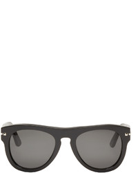 Valentino Black Round Rockstud Sunglasses