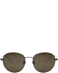 Ann Demeulemeester Black Round Sunglasses