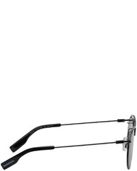 McQ Black Semi Rimless Sunglasses