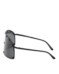 Rick Owens Black Shielding Sunglasses