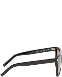 Saint Laurent Black Sl 1 Flat Top Sunglasses