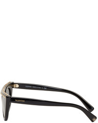 Valentino Black Soul Rockstud Cat Eye Sunglasses
