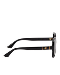 Gucci Black Square Thin Sunglasses