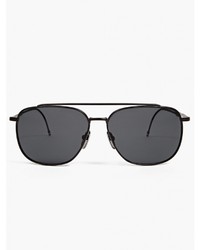 Thom Browne Black Tb 100 Aviator Sunglasses