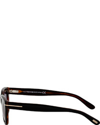 Tom Ford Black Two Tone Rectangular Snowdown Sunglasses