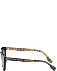 Burberry Black Vintage Check Square Sunglasses