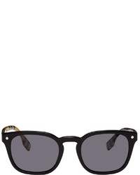 Burberry Black Vintage Check Square Sunglasses