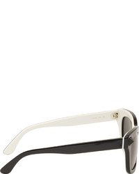 Valentino Black White Rockstud Wayfarer Sunglasses