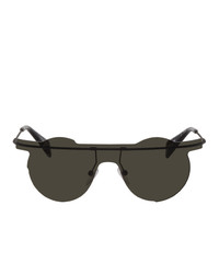 Yohji Yamamoto Black Yy7027 Sunglasses